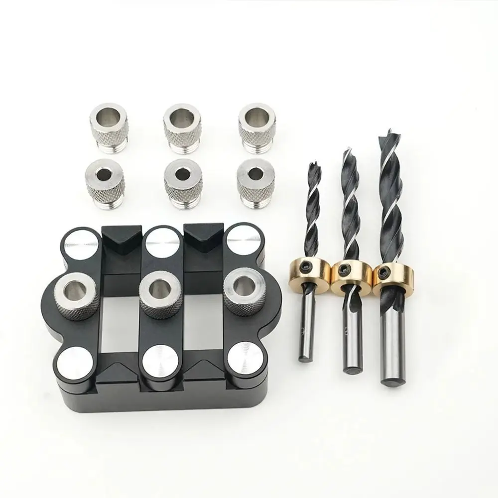 Compact Precision Woodworking Center Locator Straight Holes Puncher Wood Panel Joints Antirust Fast Punching Locator Carpentry