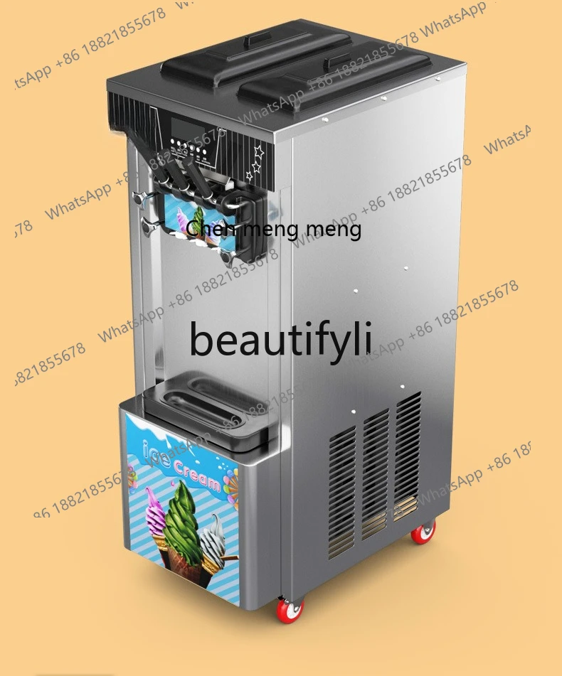 

Z189 Desktop Soft Ice Cream Machine Commercial Small Cone Ice Cream Maker Three-Color Ice Cream Machine