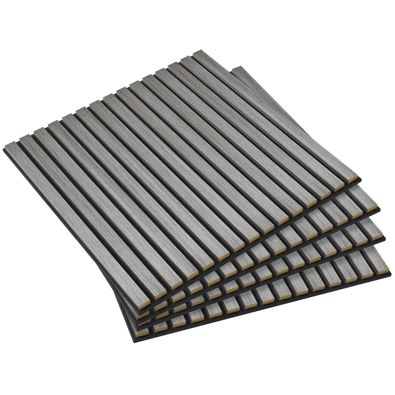 HOMCOM 4 Pack 3D Faux Wood Wall Panels 24