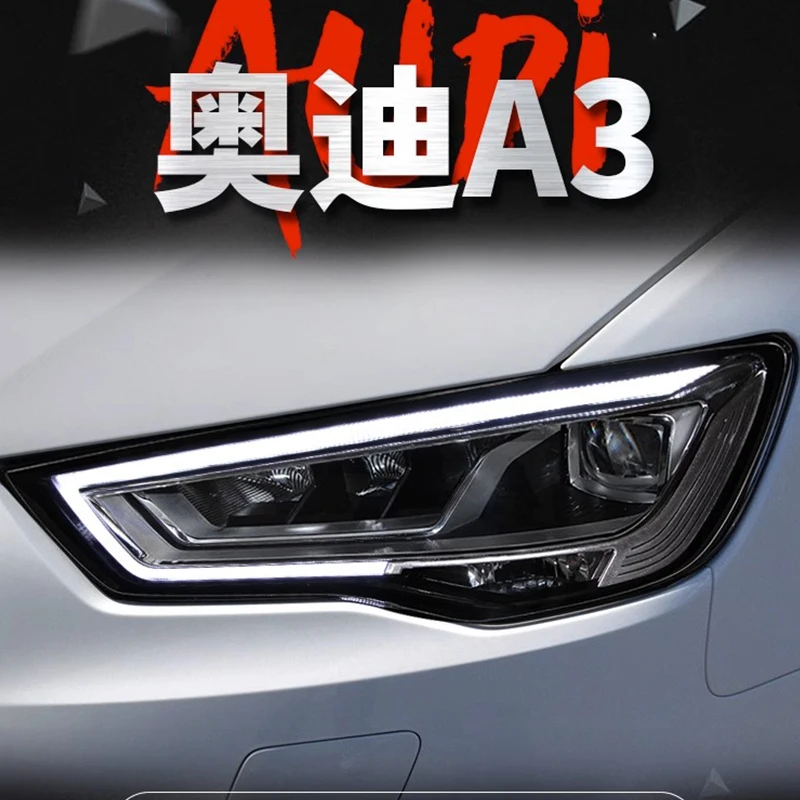 

Автостайлинг передние фары для Audi A3 фары 2013-2016 S3 все светодиодный DRL динамический сигнал поворота фары ксеноновый луч автозапчасти