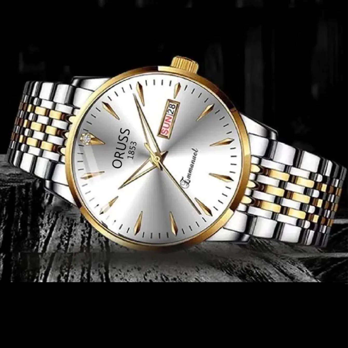 ORUSS Brand Luxury Quartz Watches for Men Luxury Luminous Pointer Watch Fashion Business Waterproof Stainless Steel Wrist watch