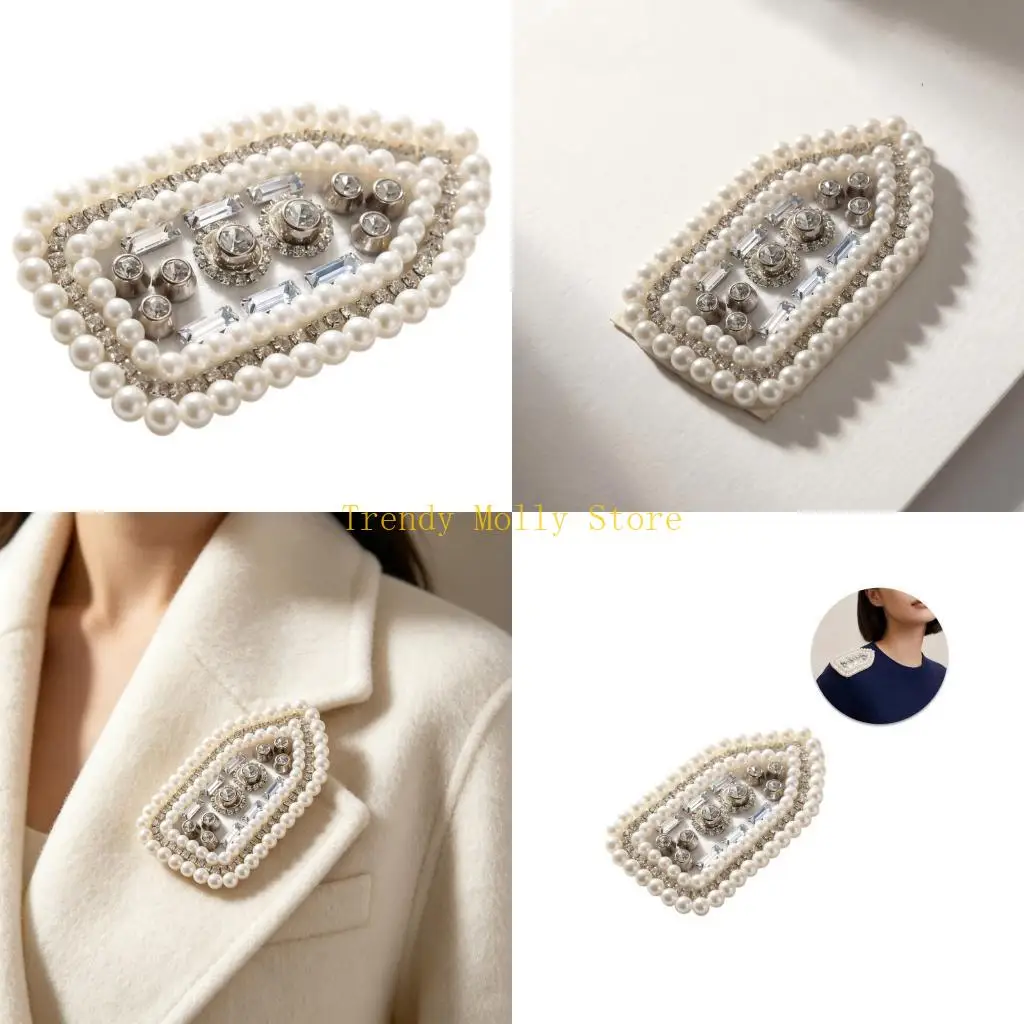 

N5KB Detachable Punk Crystal Epaulet For Uniform Upgrades Costume Design Projects And Themed Parties