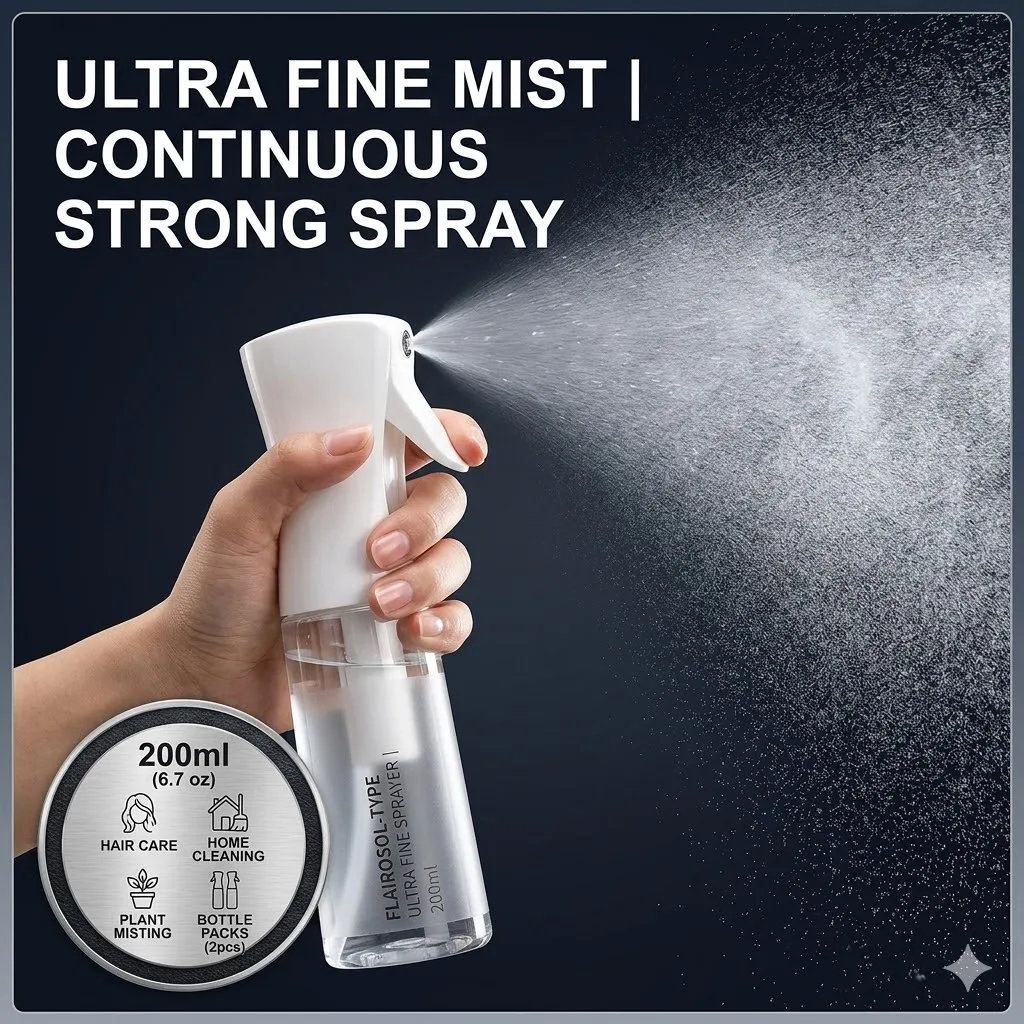 200ml High Pressure Refillable Mist Spray Bottle