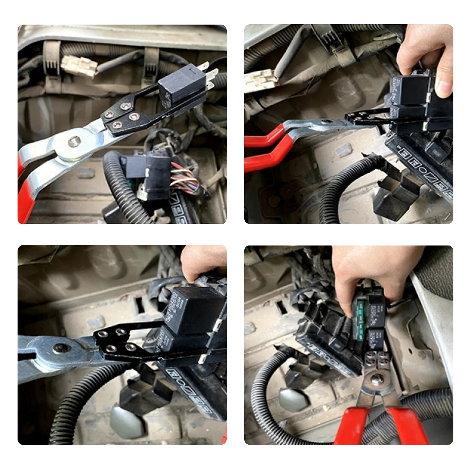 Car Relay Disassembly Clamp Clip Extraction Pliers Fuse Puller Tool Vehicle Car Tweezers Electric Disconnect Remover Repair Tool