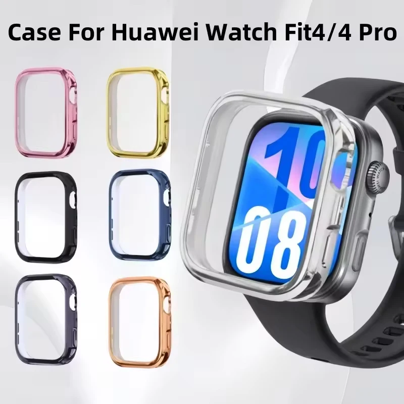 TPU ソフトメッキカバー Huawei 社フィット 4 Fit4 プロスクリーンプロテクタースマートウォッチバンパーシェル保護フィルムケースアクセサリー