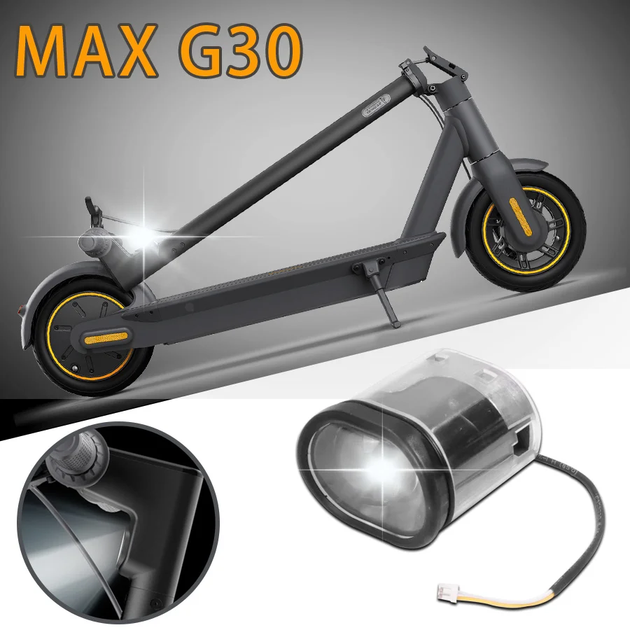 E-Scooter Headlight Front Led Light For Segway Ninebot MAX G30 G30D Electric Scooter Front Lamp Led Light Accessories