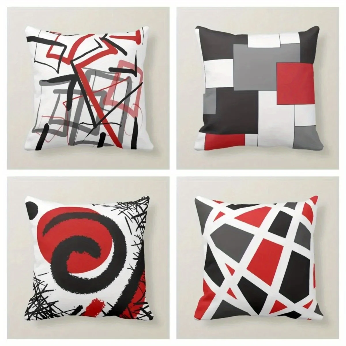 Home Decor Modern Abstract Pattern Digital Print Pillowcases Pattern Cushion Cover Suitable for Sofa Bedroom Car Pillow Cover