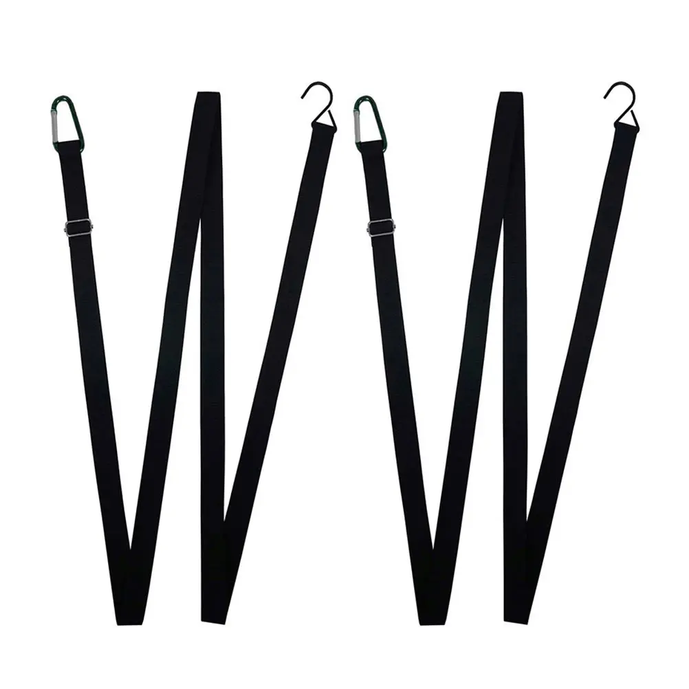 Correas de cubierta de coche, cinturón a prueba de viento, fijación negra, almacenamiento compacto, hebillas de montañismo, duradero, estable, antiviento, fácil, 2 uds.