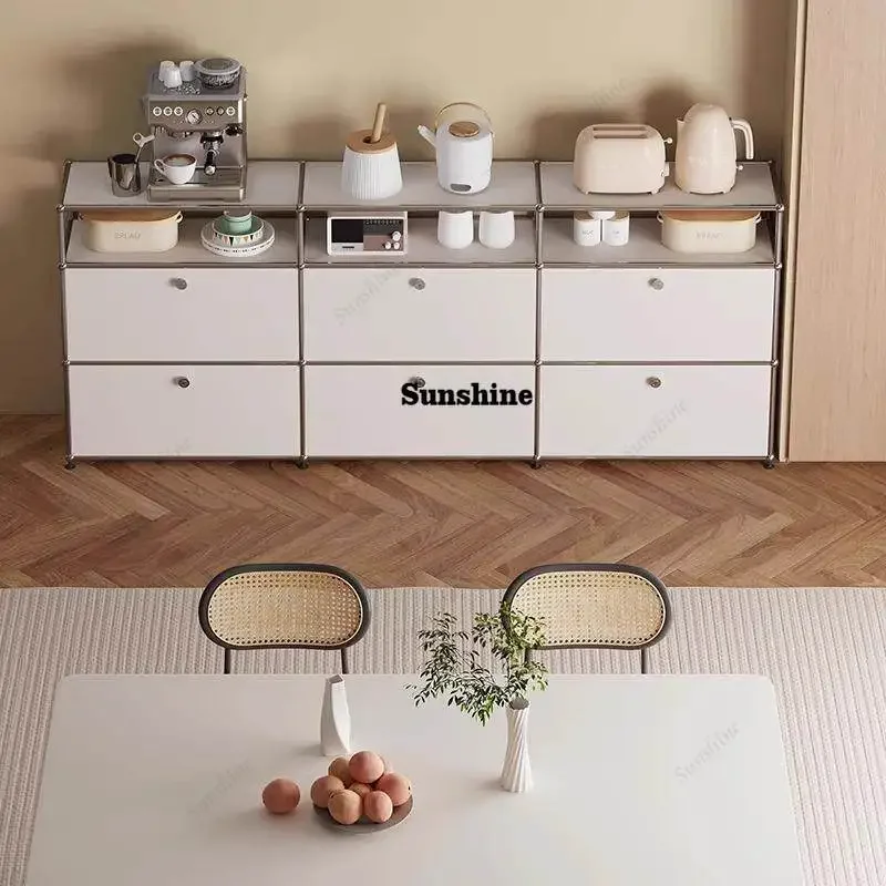 YStainless steel dining edge, locker, modern simple entrance, cream wind storage, customization