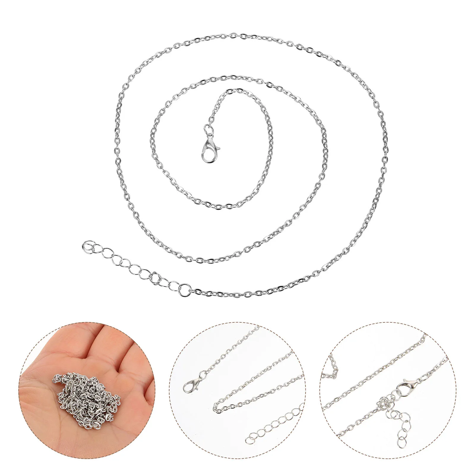 

10Pcs Necklace Chain Metal Clasp DIY Jewelry String for Necklace Making Pendant Chain Supplies DIY Jewelry String
