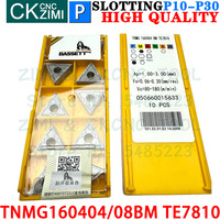 10PCS TNMG160404/08-BM TE7810 CNC Carbide Turning Inserts, Lathe Cutting Tool Blades