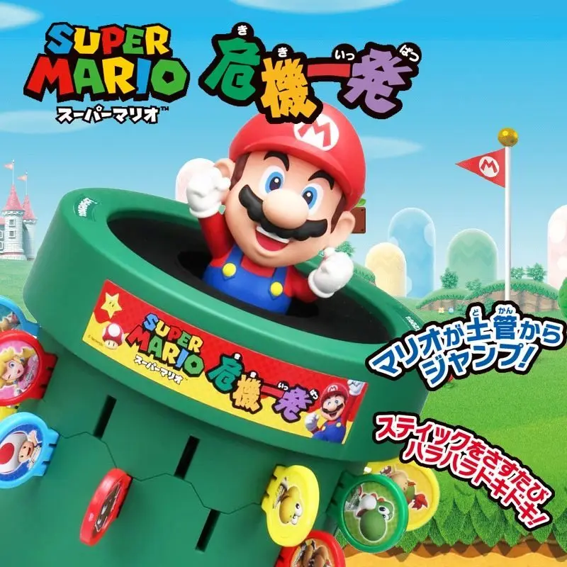 

Интерактивная настольная игра TOMY Super Mario Pop Up Sword Barrel Game для семейных встреч и взрослых: веселая игра на удачу