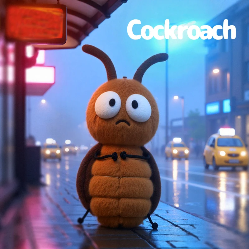 24cm Cute Super Soft Cockroach Plush Toy, Lovely Stuffed Insect Doll, Unique Fun Gift for Entomology Lovers, Home Decoration