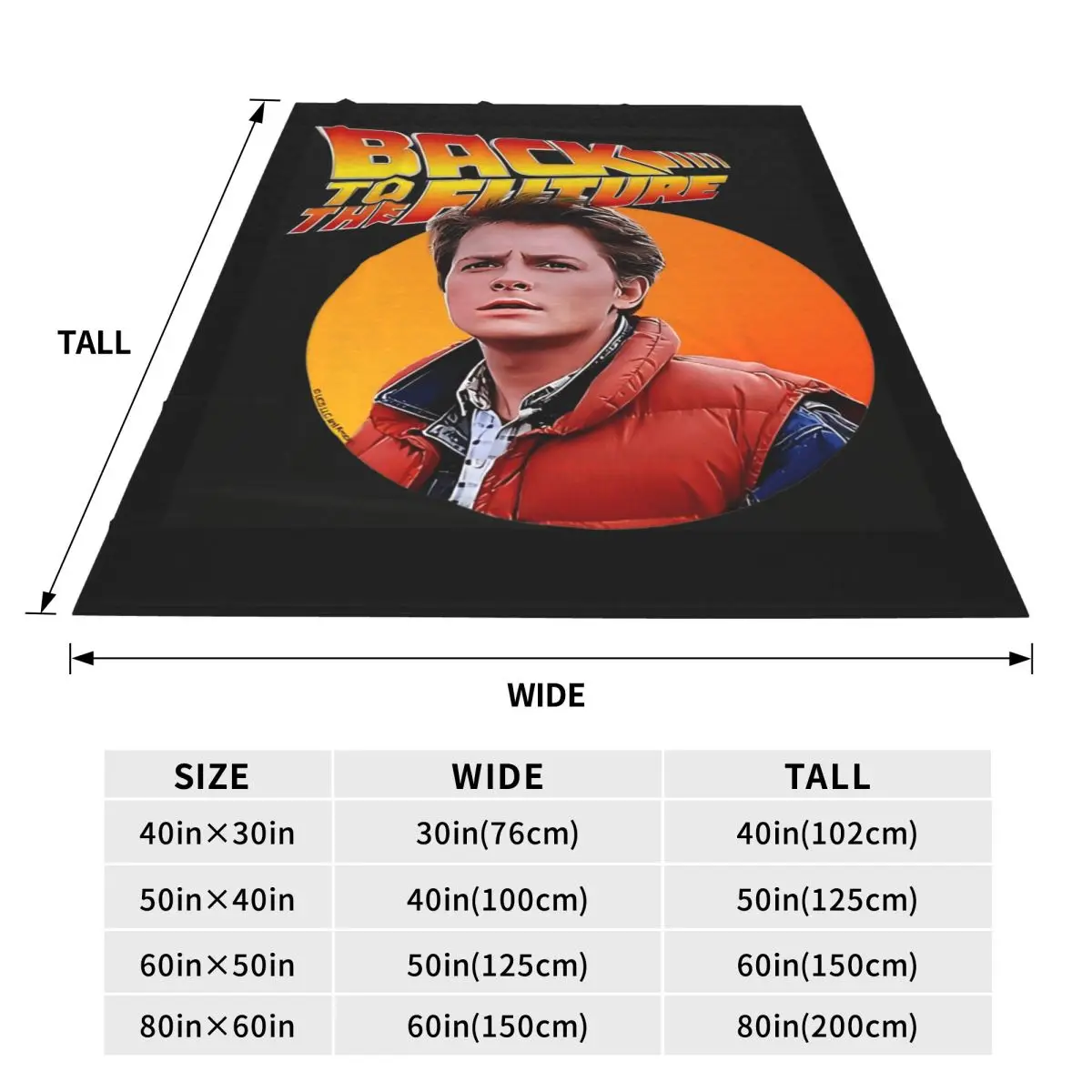 Back To The Future Flannel Blanket Super Soft Throw Blanket for Living Room Airplane Travel Funny Bedspread Sofa Bed Cover