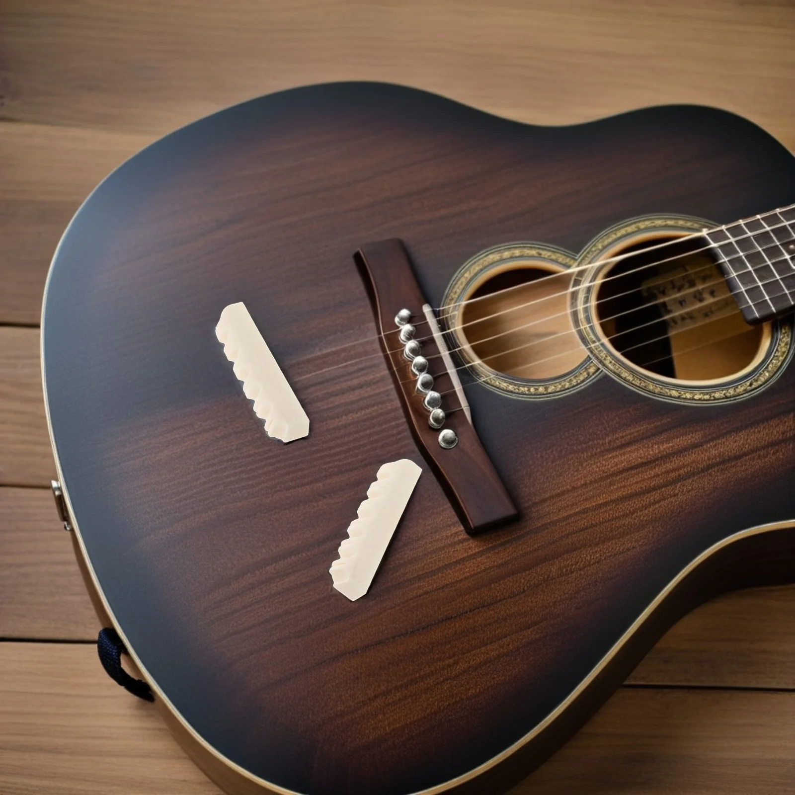 2 قطعة جسر الجوز الغيتار العظام للجيتار الشعبي الصوتي الدقة صالح دائم لهجة سلسلة الاستقرار الموسيقية