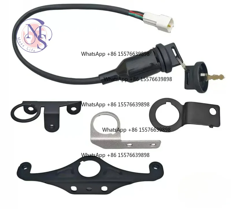 Dirt Bike Ignition Lock Key Switch & Bracket, Replacement Repair Part