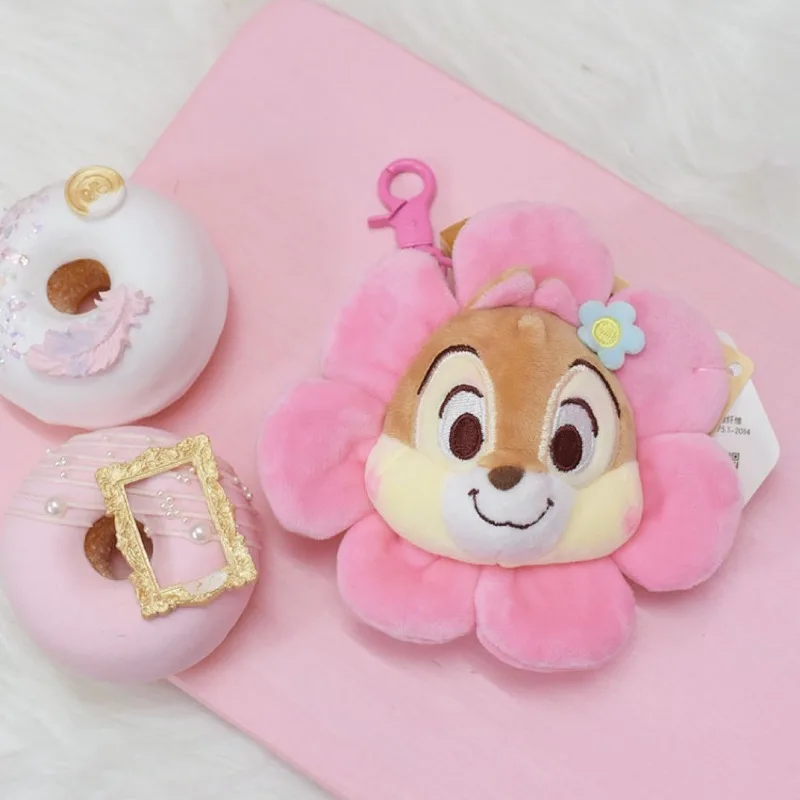 

Kawaii Disney Chip аниме плюшевый 11 см брелок мультфильм плюшевый розовый цветок серия кукла сумка подвеска украшения подарки на день рождения