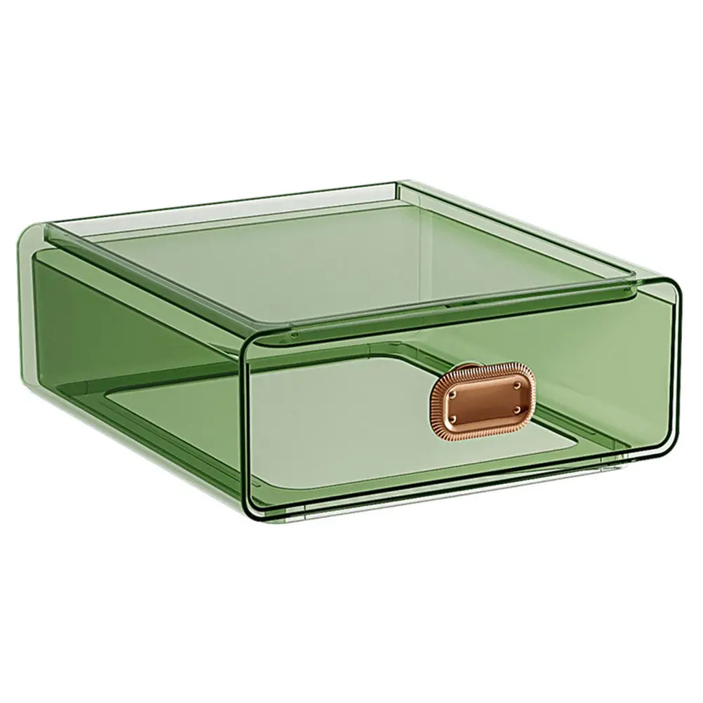 Multifunctional Drawer Type Transparent Storage Case for Lipstick Earrings Necklaces Lotion Skincare Cosmetics Desktop Desk