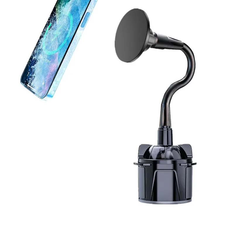 Magnetic Car Cup Phone Holder Drink Bottle Support Gooseneck Holder Cupholder Stand For Magsafe iPhone 17 16 15 14 13 12 Samsung
