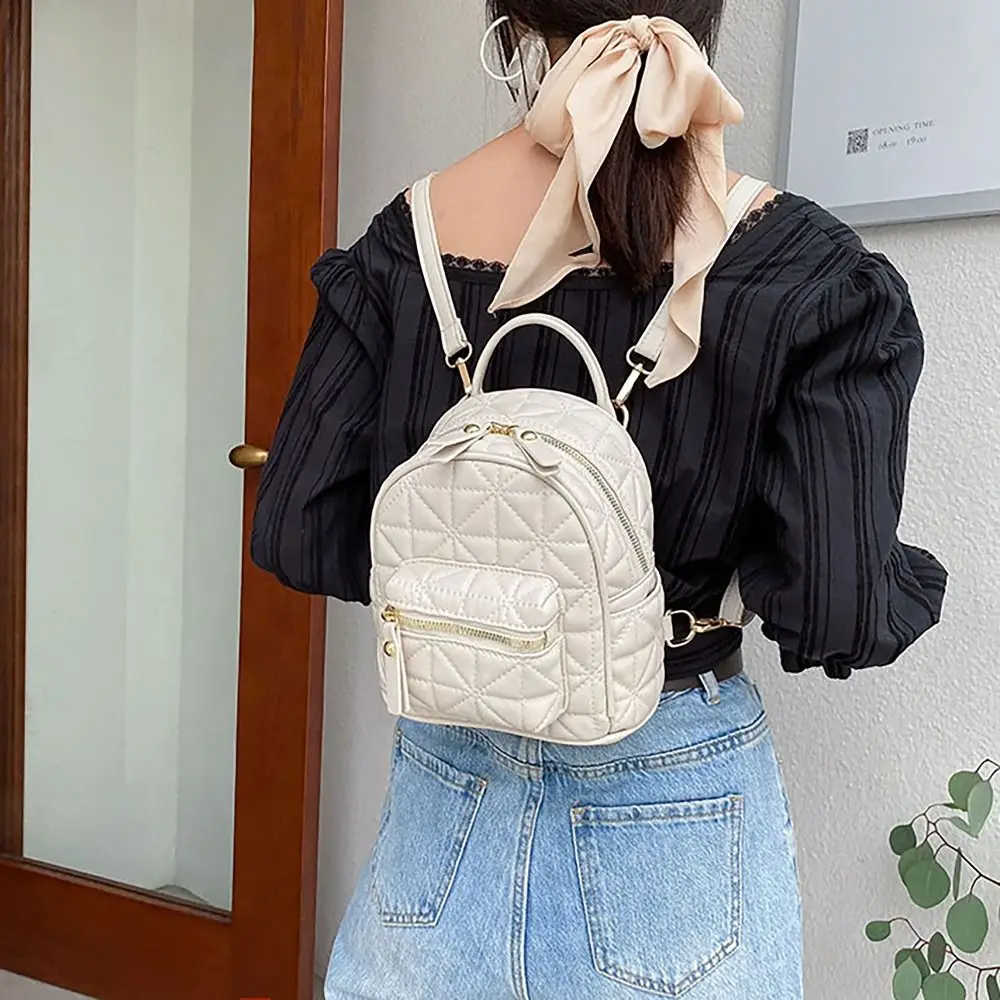 Fashion Zipper Two Shoulder Bag Large Capacity Wear-resisting Backpack Waterproof Adjustable Strap Single-shoulder Bag Woman