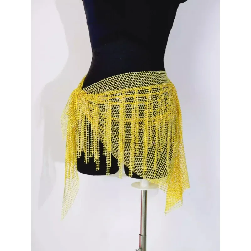 맞춤형 밸리 댄스 벨트 네트워크 다이아몬드 삼각형 엉덩이 스카프 술 허리 체인 랩 엉덩이 스카프 시미 유물 스타 시리즈