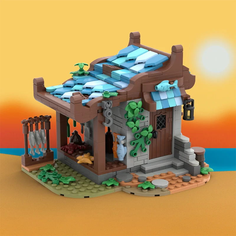 Medieval Castle Moc Building Blocks Fisherman's Nest Technology Bricks Christmas Assembly Street View Toys Constructrion Gifts