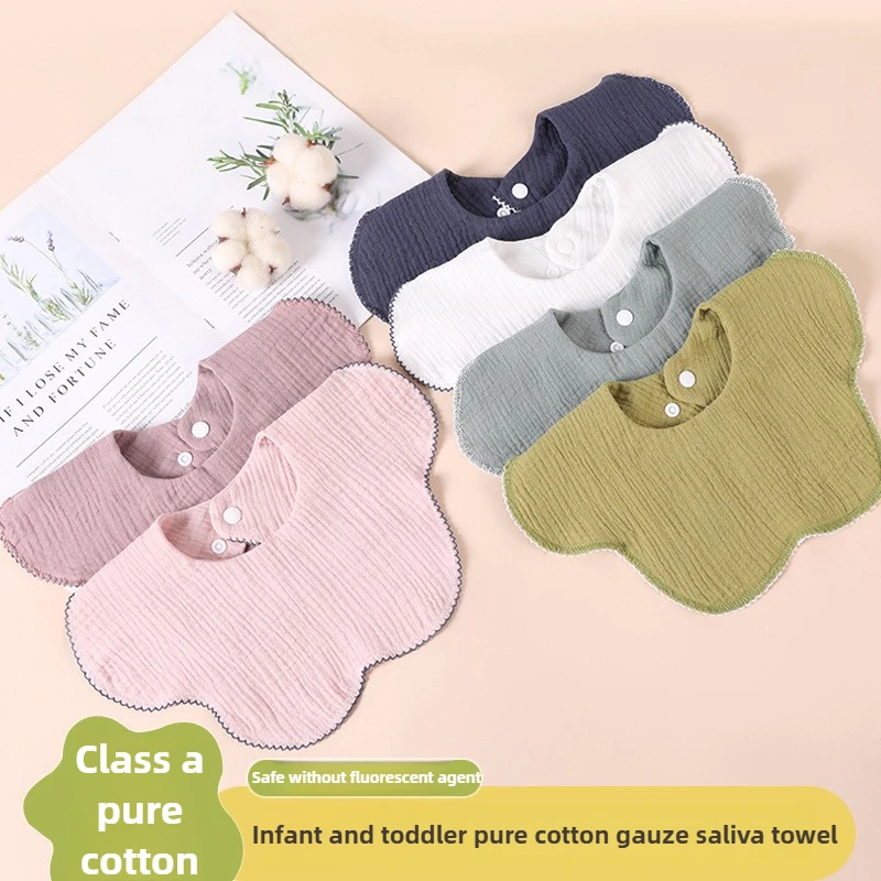 

Organic Cotton Drool Bibs - 5-Layer Gauze Burp Cloths for Newborns, Ultra Absorbent Bandana for Babies and Toddlers