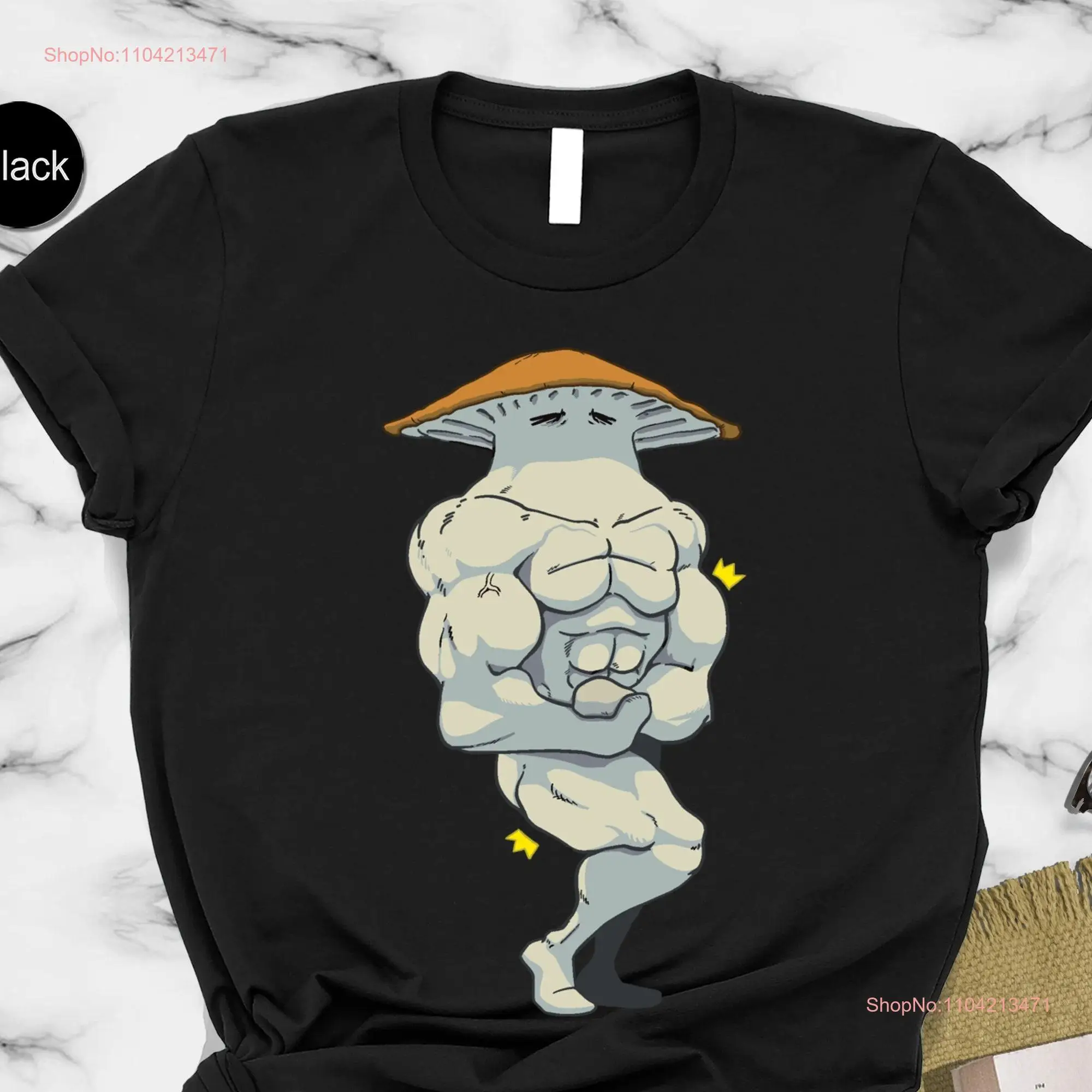 Funny Bodybuilder Mushroom Head Frog T Shirt Magic Psyhedelic Mycology Cottagecore Aesthetic long or short sleeves