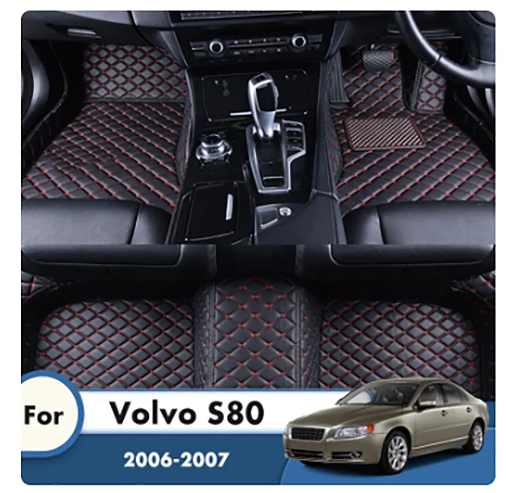 

Для Volvo S80 2007 2006 аксессуары для стайлинга интерьера автомобиля Защита под заказ водонепроницаемые декоративные коврики чехол под заказ напольные коврики для автомобиля