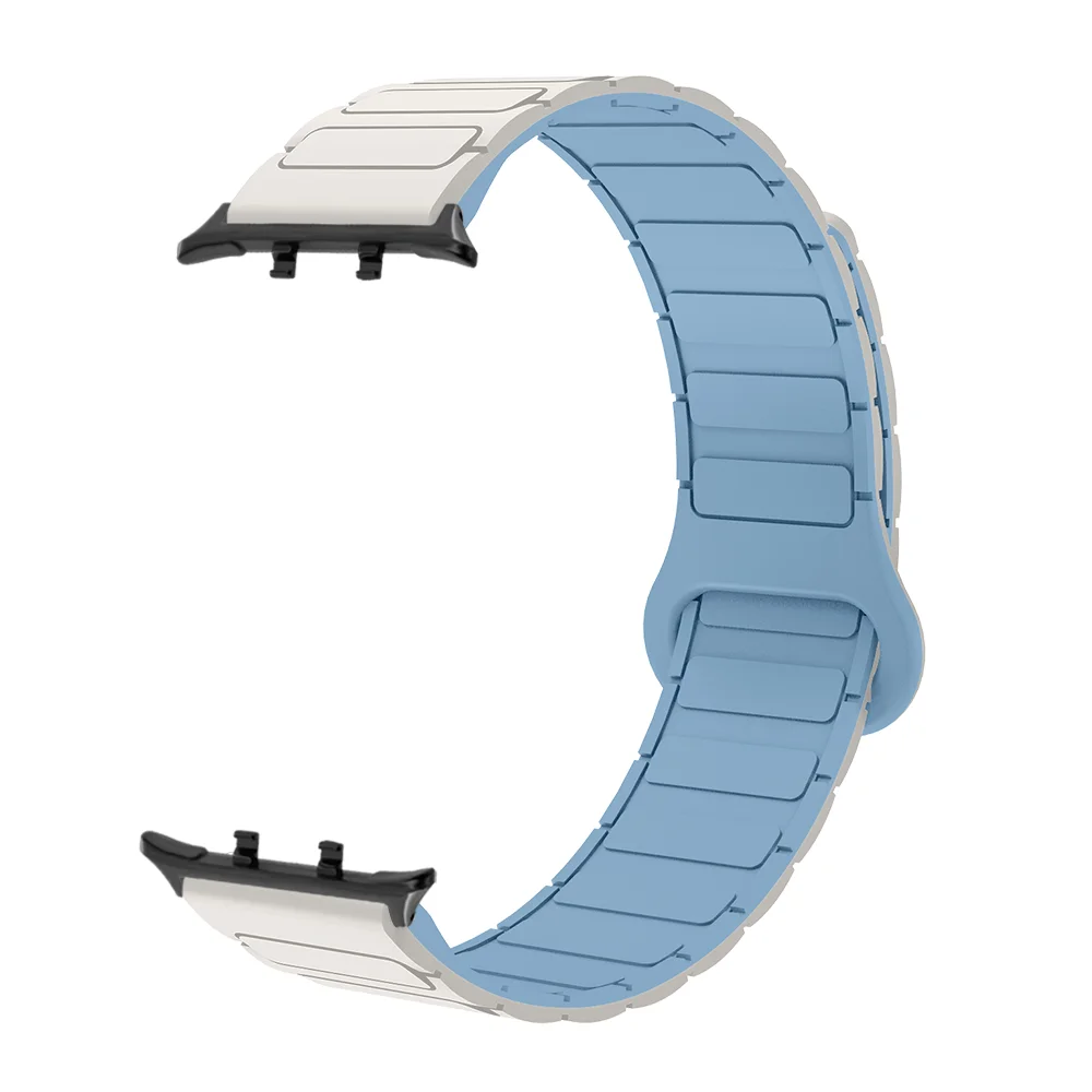 

20mm Magnetic Loop Band For Honor Watch 5 Bracelet Armor Style Quick Release Skin-friendly Silicone Smart Watch Band Man Woman