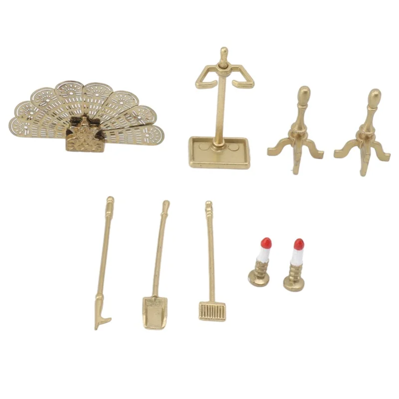 인형의 집 벽난로 액세서리 세트 장식용 인형의 집 미니어처 가구 액세서리 1/12 인형의 집 장식용