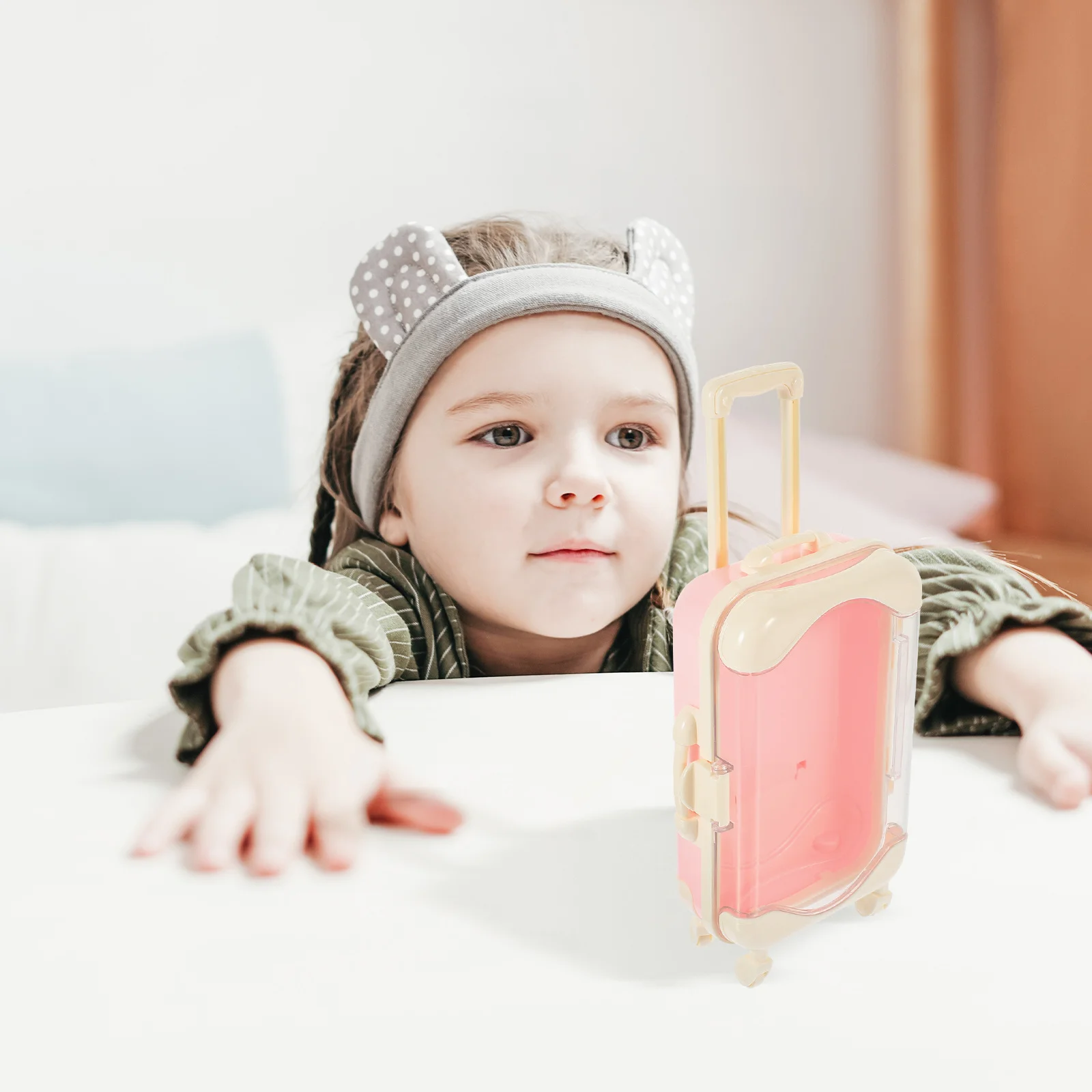 Mini Koffer Draagbare Simulatie Reisbagage Voor Kinderen Fantasiespeelhuis Accessoires Miniatuur Meubels Speelhuisje