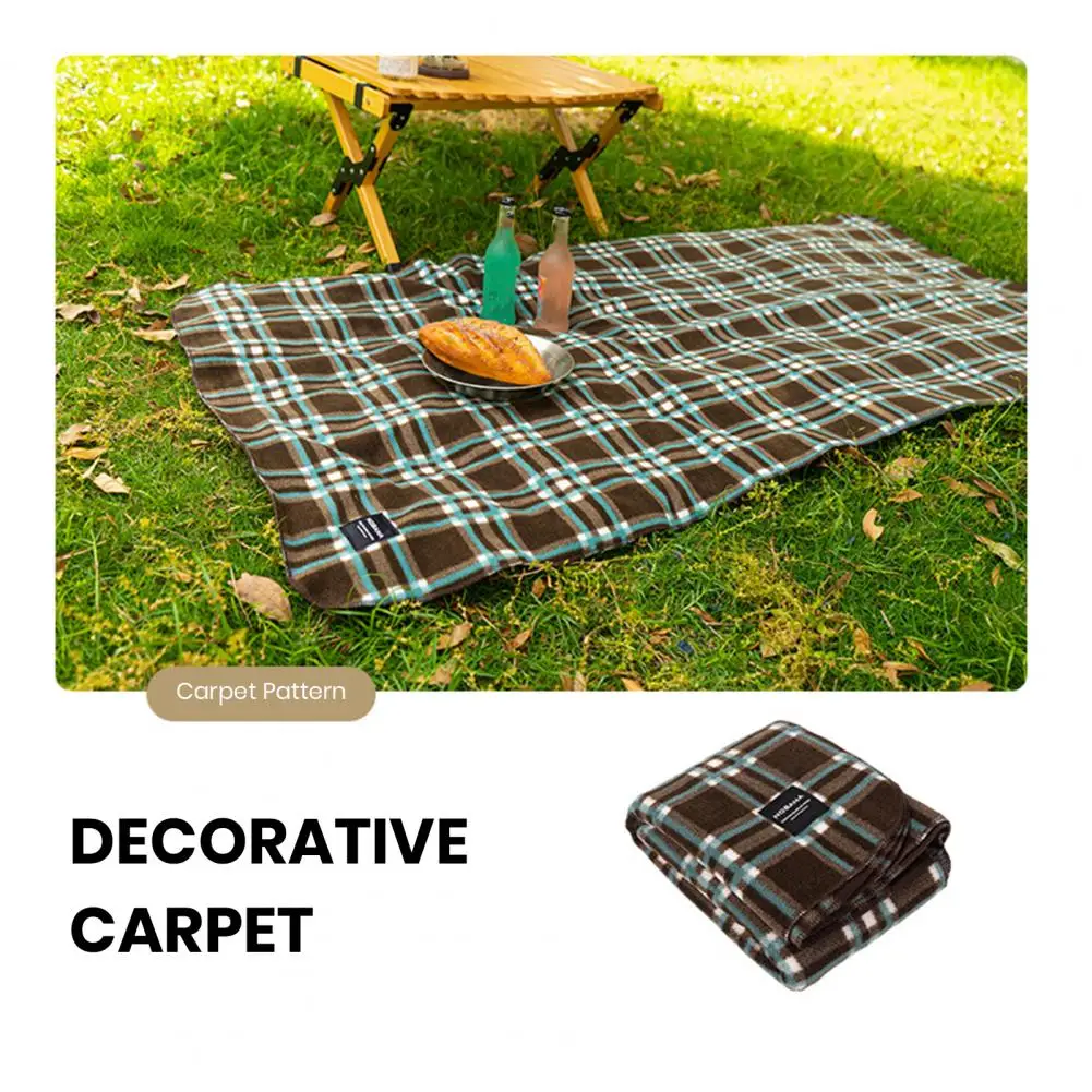 Versatile Camping Mat Camping Blanket Versatile Outdoor Mini Blanket Plaid Print for Camping Picnics Sofa Cover Portable for Air