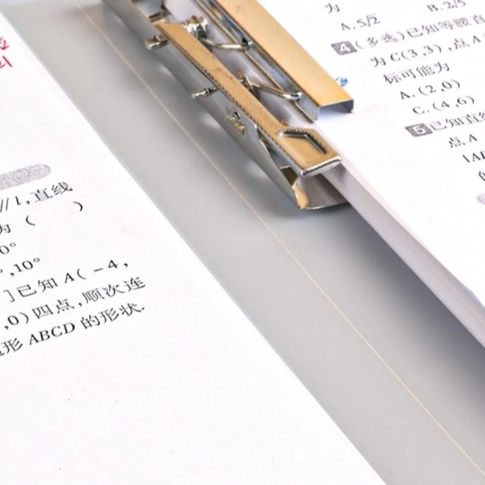 

Transparent File Folders Single Clip Thickened Document Organizer Small Fresh Style Double Clip A4 Folder Exam Paper Storage