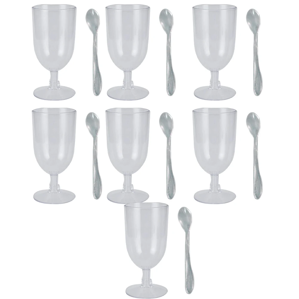 

25pcs Ice Cream Glass Dessert Cups Jelly Cup Mousse Cup Pudding Strong Plastic Tableware Home Party Banquet