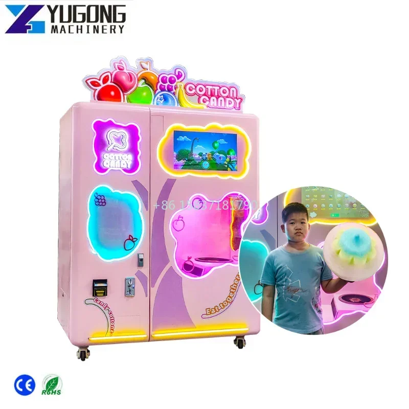 Factory New Cotton Candy Making Machine Marshmallow Maker Commercial Automatic Cotton Candy Vending Machine for South Africa