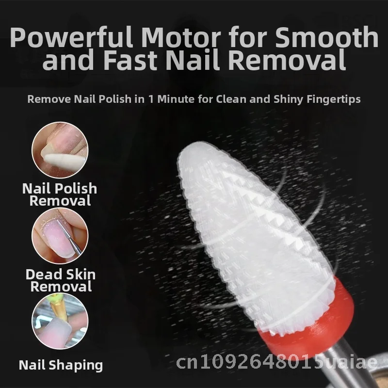 Draagbare elektrische nageldemontageschuurmachine Speciale polijstpen voor nagelwinkels - Roze Zilver Wit Slijpkop