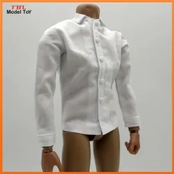 1/6 Male Soldier White Shirt Clothes Model for 12in Action Figure Thin Narrow Body Action Figure Toys