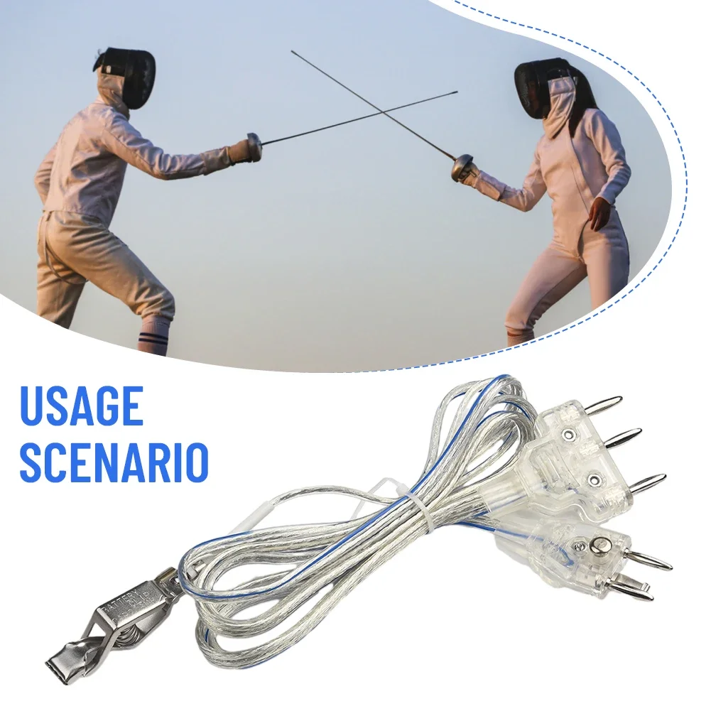 Flower Sword Hand Thread Sport Fencing Body Cords  Foil Epee Body Cords Cable Hand Line Clamp Competition Training Equipment