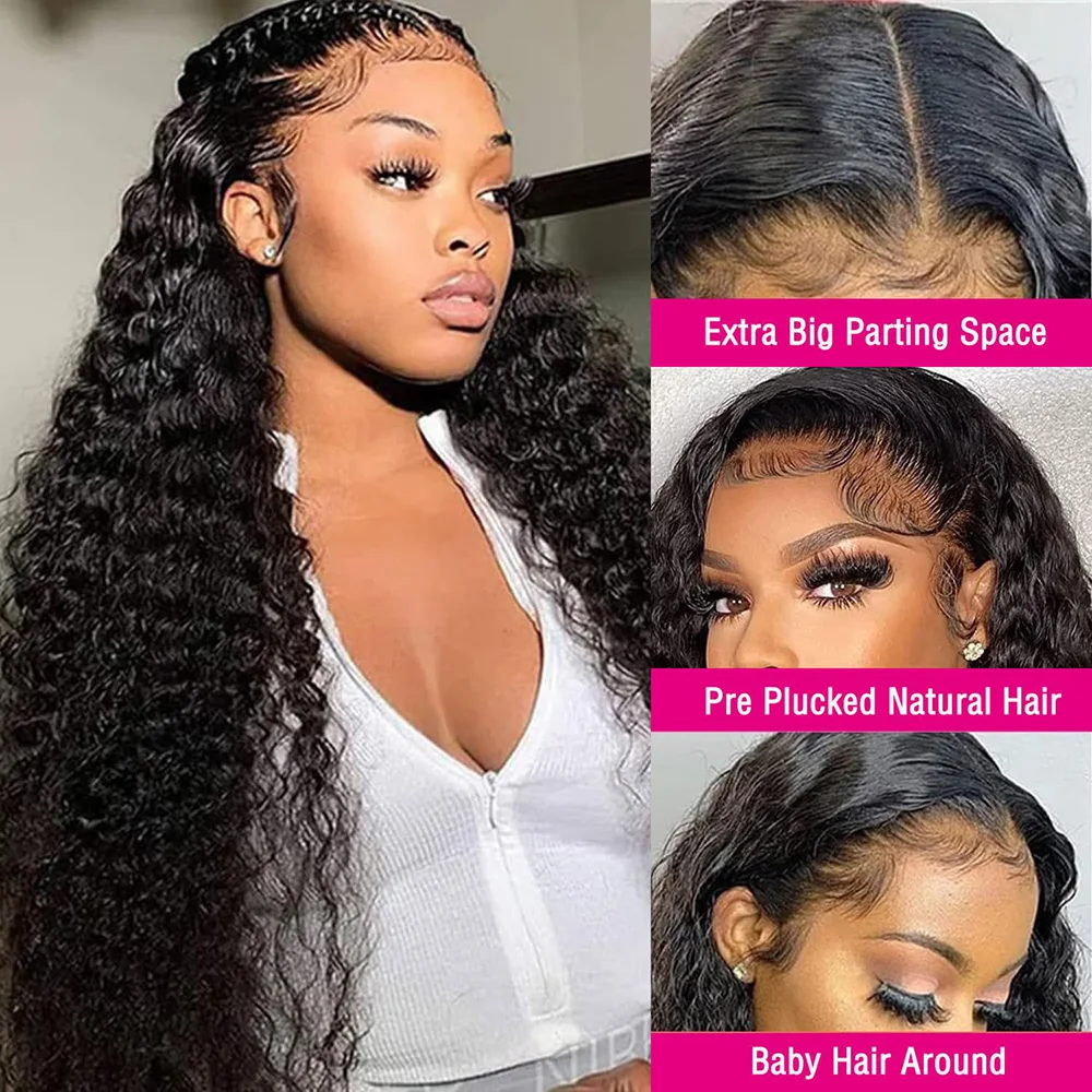 Water Wave Lace Front Pruiken Menselijk Haar 5X5 Hd Trasparent Lace Frontale Human Hair Pruiken Voor Vrouwen Pre Geplukt Met Babyhaar