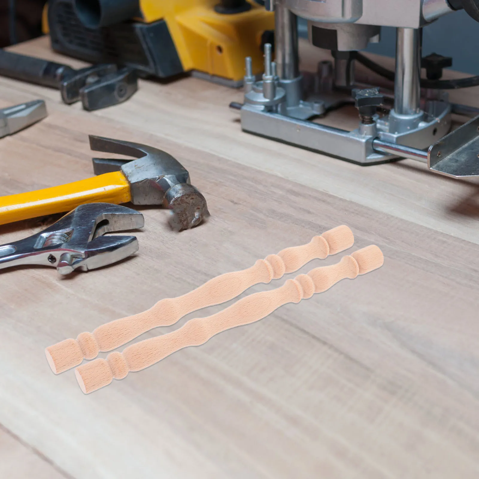 

2pcs Wooden Home Pillars 265*18mm Solid Wood Roman Column Decor Accessories Furniture Legs Storage Box Organizers