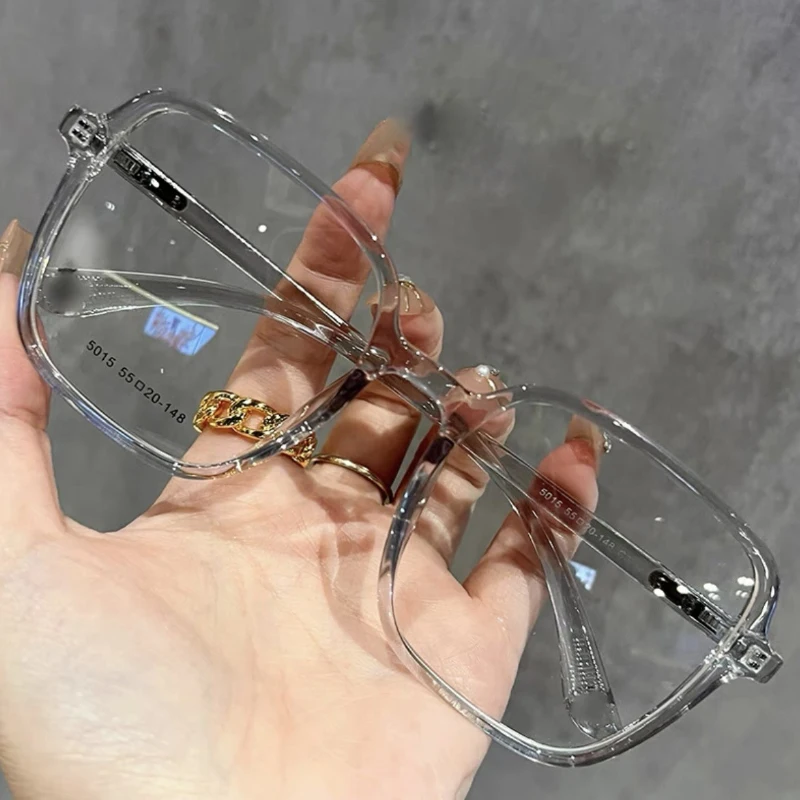 Karos Smart Photochrome Brille Große Quadratische Sonnenbrille UV400 Blaulichtfilter Computerbrille Modischer Campus-Stil