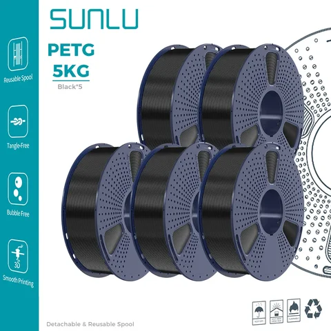 Sunlu PETG нить для 3D-печати 1.75 мм чёрная/белая