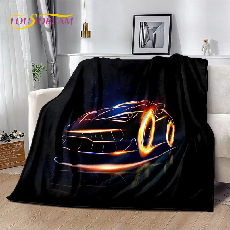 مفهوم سيارة رياضية سيارة لينة أفخم بطانية ، الفانيلا بطانية رمي بطانية لغرفة المعيشة غرفة نوم السرير أريكة غطاء نزهة Bettdecke