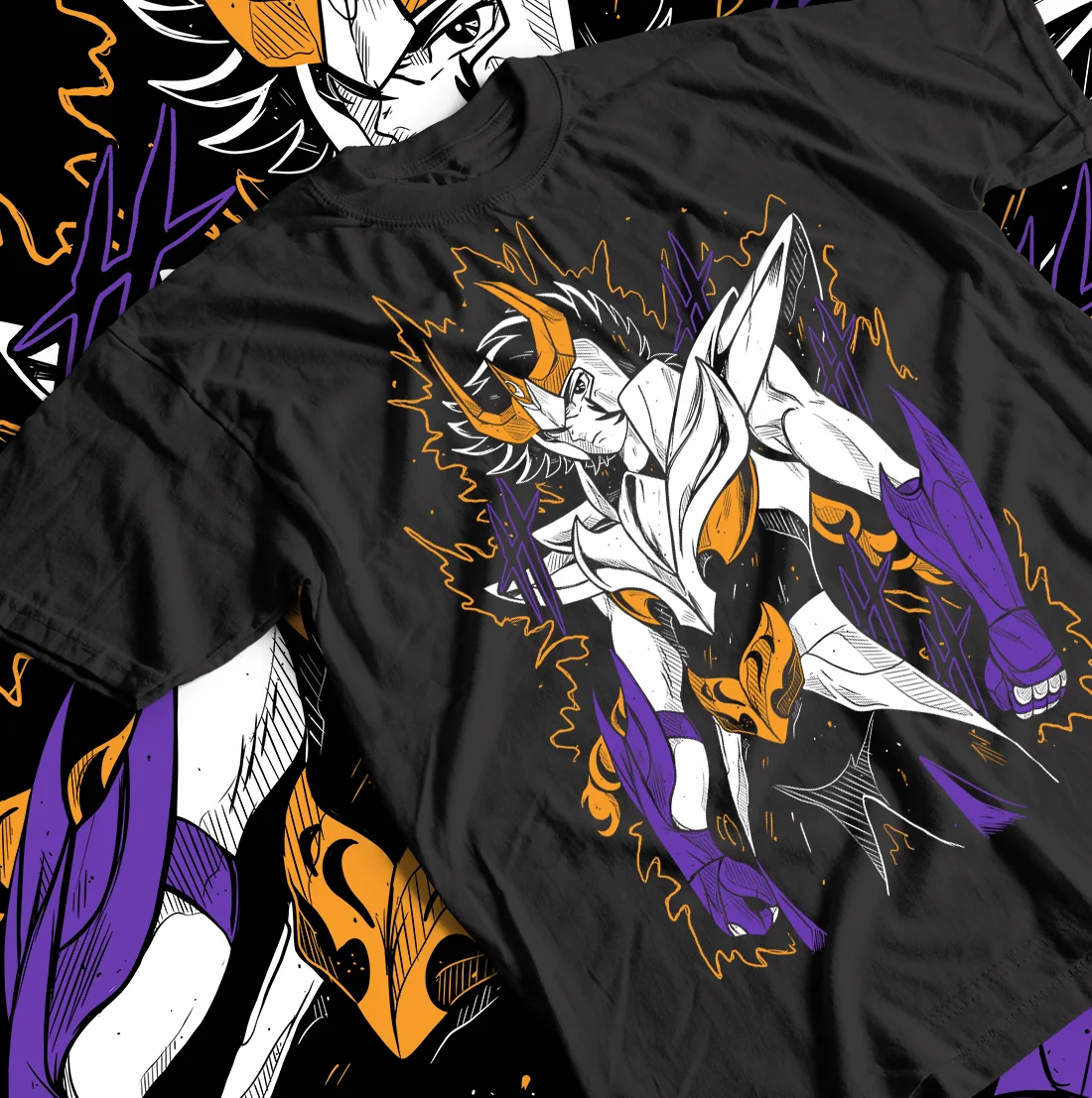 Saint Seiya Phoenix T-Shirt Ikki Zodiac saints Matnga Shirt Tee All Size image 2