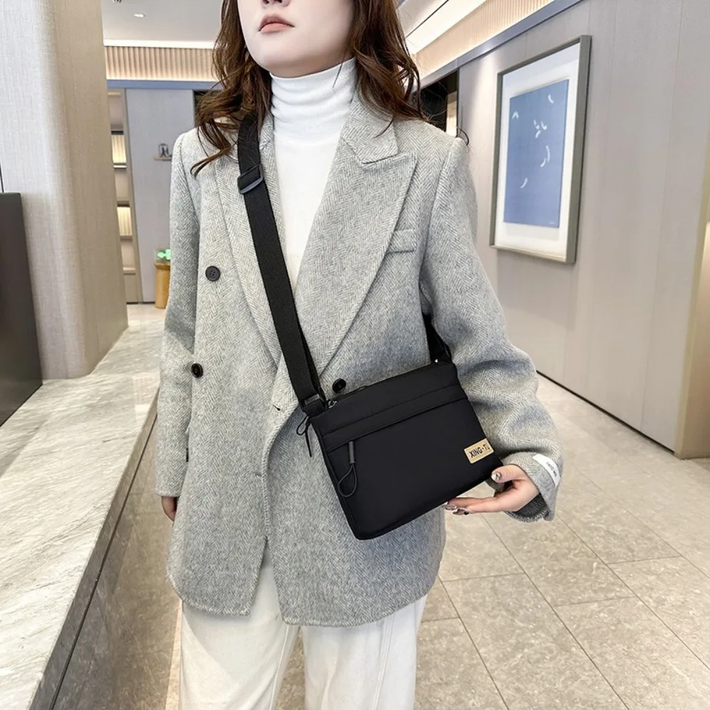 حقيبة كروس أكسفورد كاجوال بلون سادة حقيبة كتف ذات سعة كبيرة تصميم متعدد السحاب حقيبة ساعي عالية الجودة للنساء والرجال #3