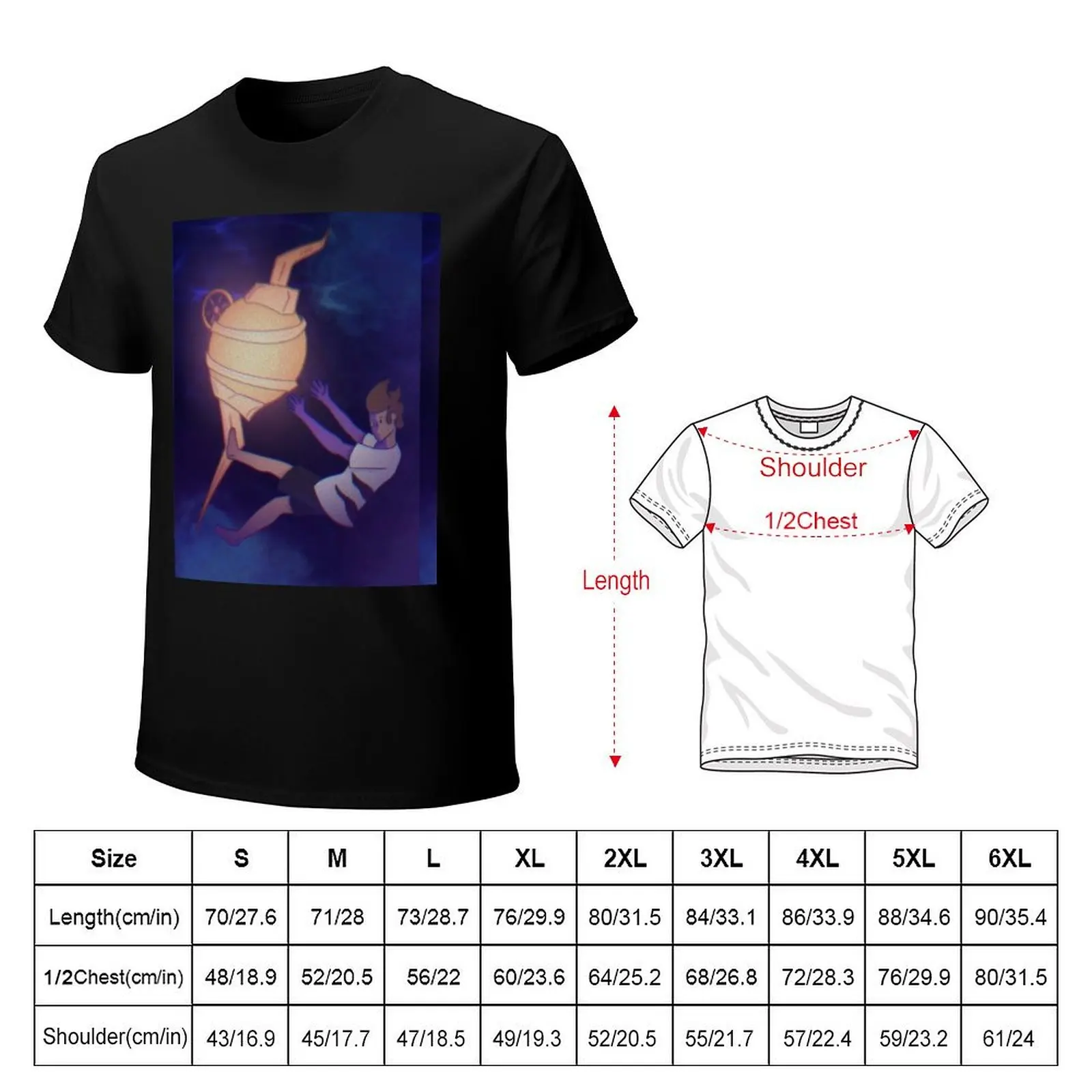 An Alien and a Spaceship floating out in space T-Shirt Soft Lightweight Cotton T-Shirt