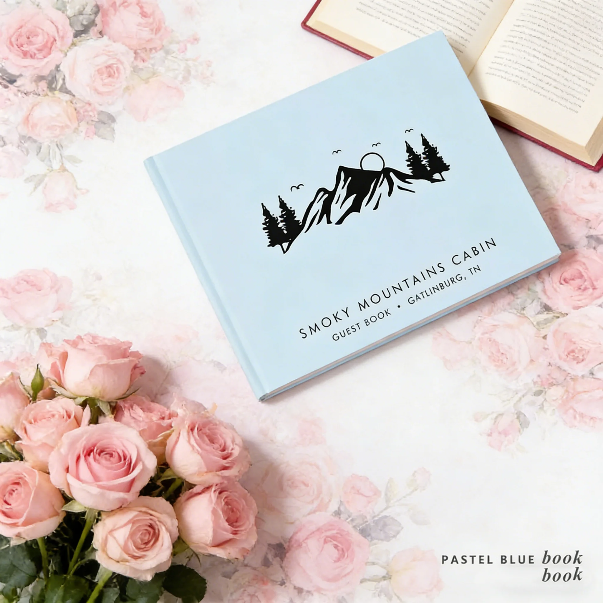 

Bespoke Large Custom Print Guest Book, Premium Quality with 176 Writing Sides, Choice of Pearlescent Ivory or Natural Linen Cove