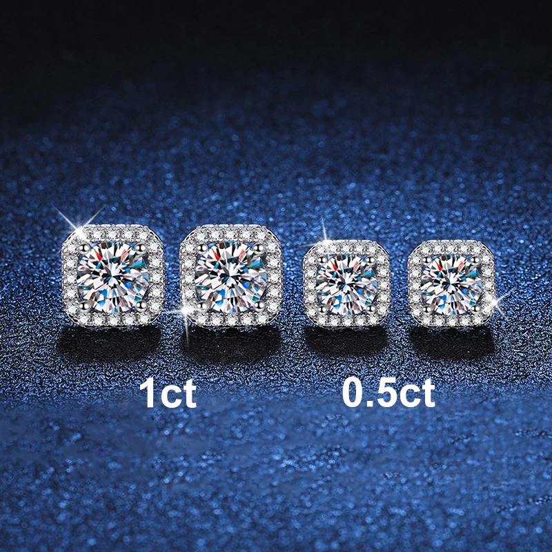 Thumbnail 4 - #51 Trending Moissanite Stud Earrings Right Now