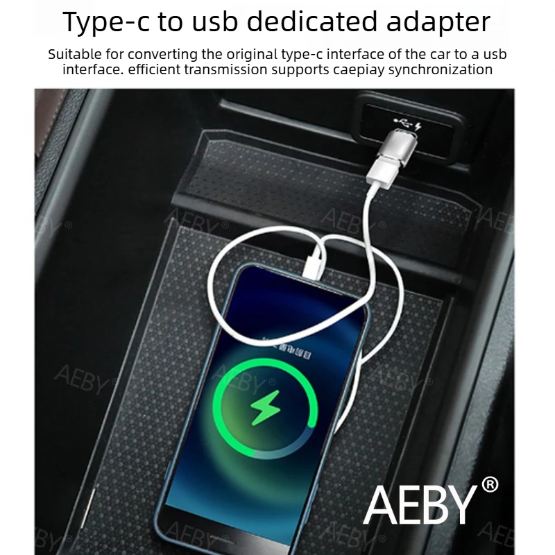 

For BYD Sealion 7 2024 car charger adapter,car charger kit,Rear seat USB C fast charging adapter,Type C to USB,auto parts